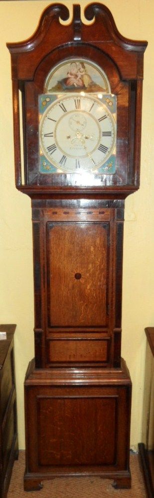 welsh 8 day arch dial clock owen of llanrwst with starburst in the door