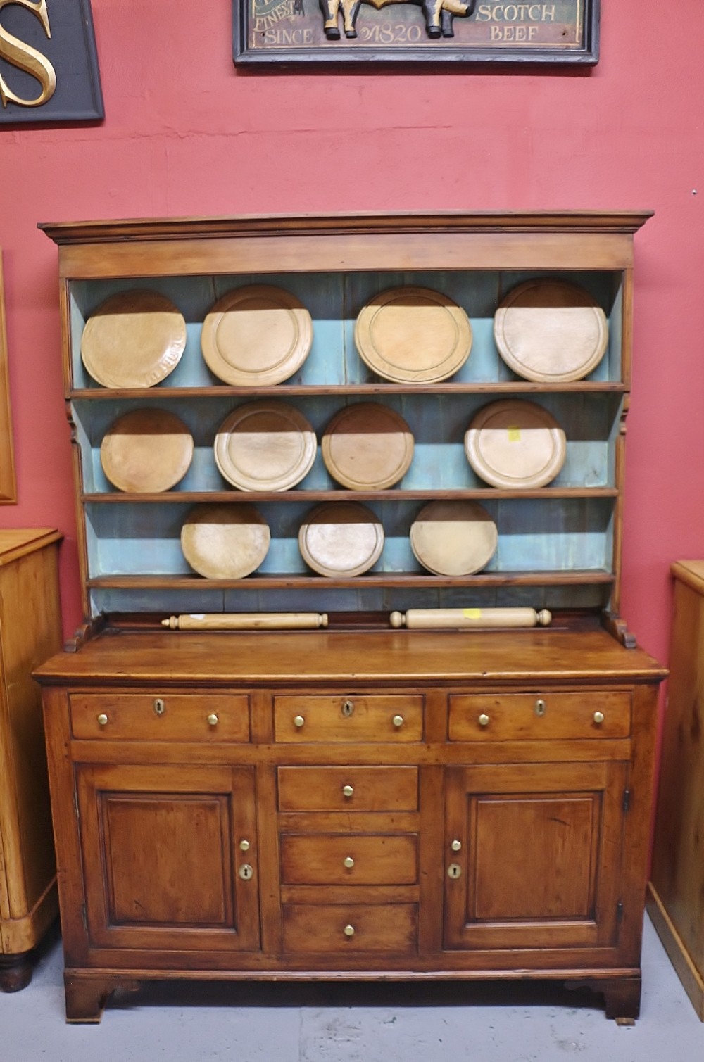 small pretty 18th century welsh pine dresser