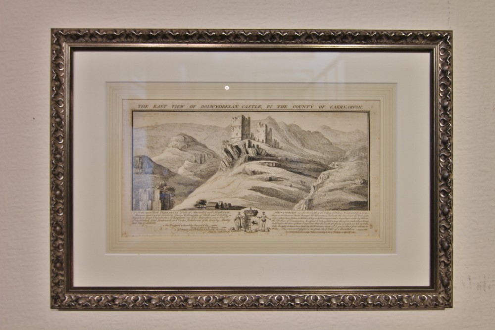 18th century lithograph of dolwyddelan castle wales