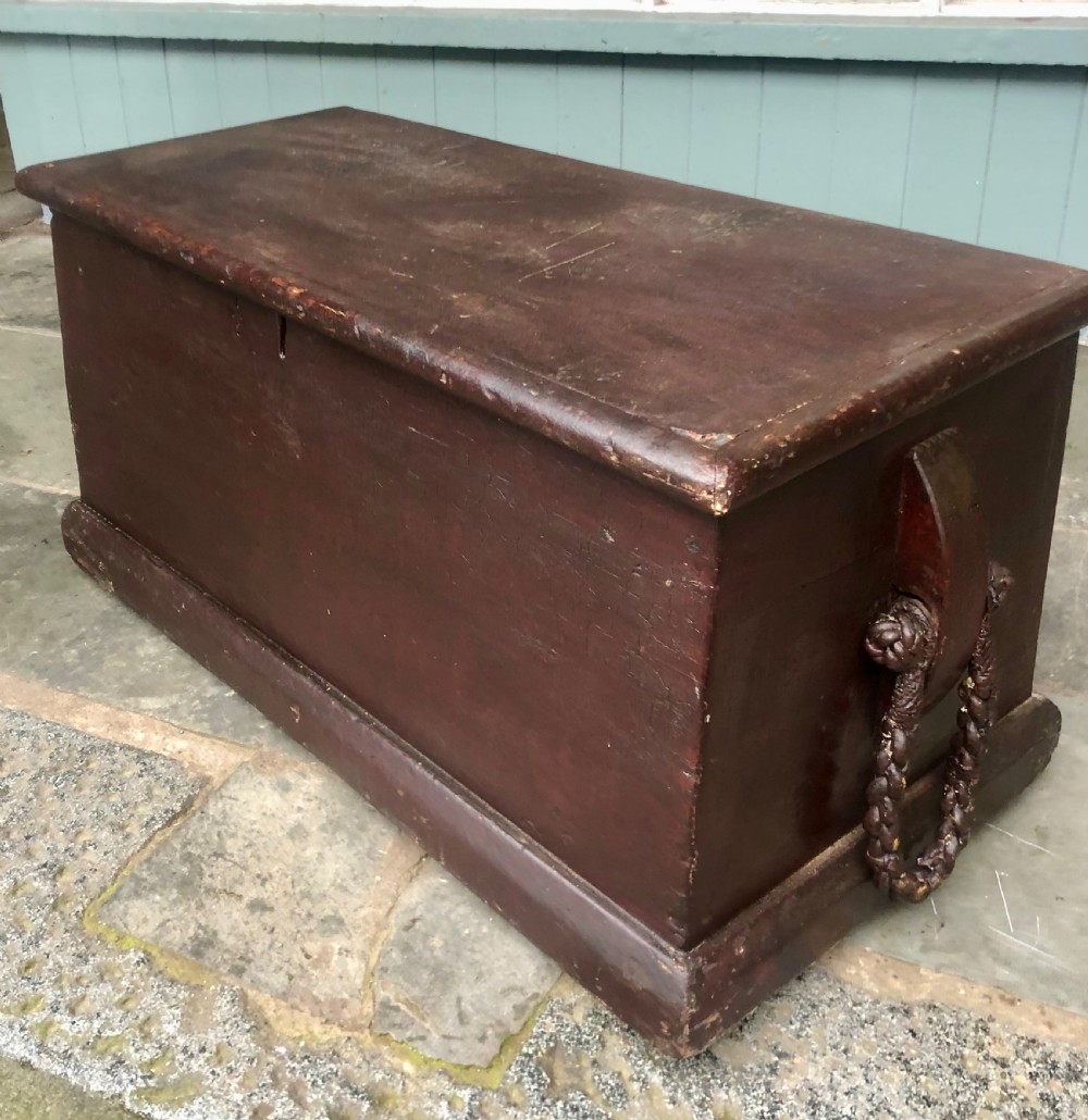 georgian rope handled sea chest