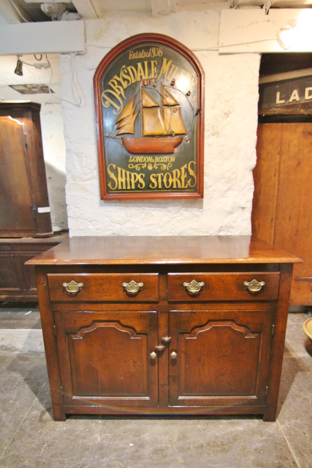 georgian style oak dresser base