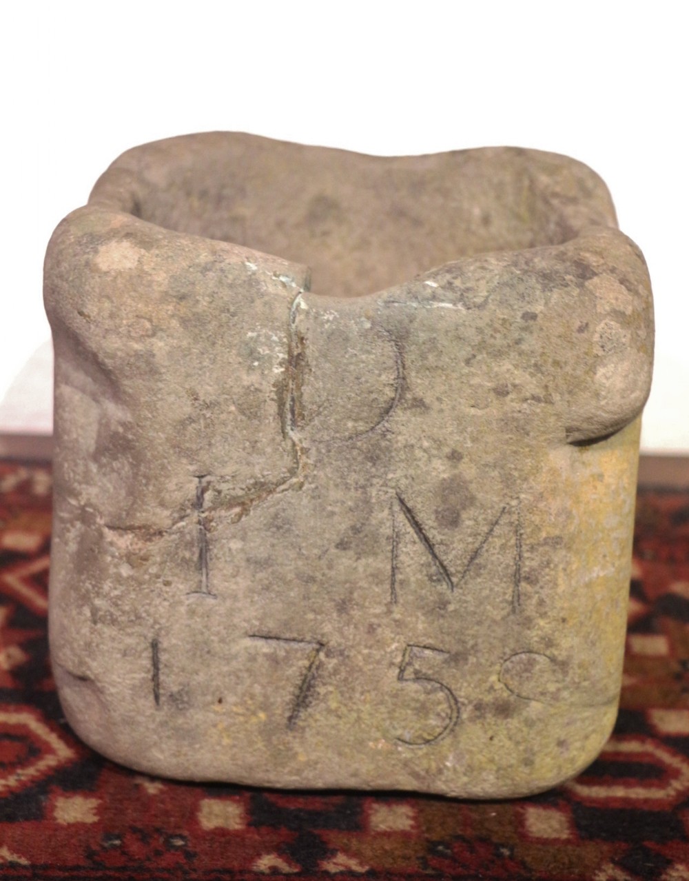 18th century possibly earlier stone mortar or post socket