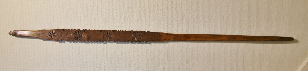 19th century carved distaff
