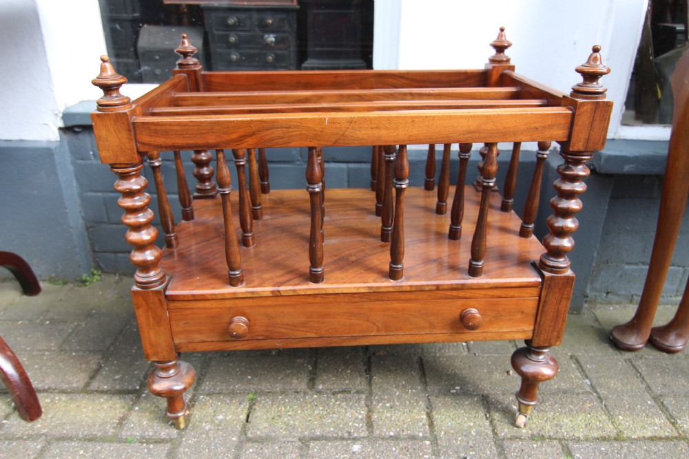 19th century rosewood canterbury with drawer