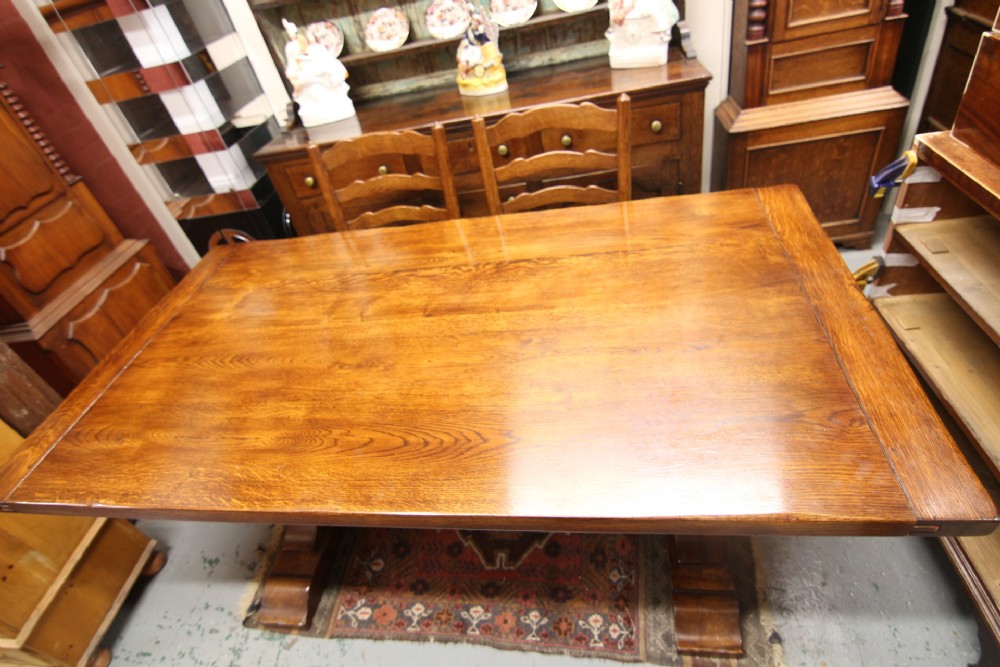 georgian style solid oak refectory table