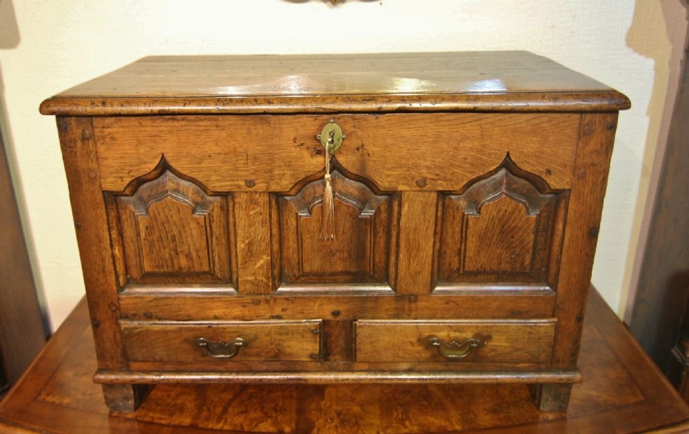 18th century welsh oak coffer bach