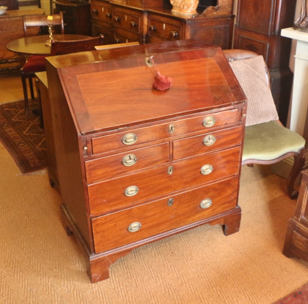 small late georgian mahogany bureau