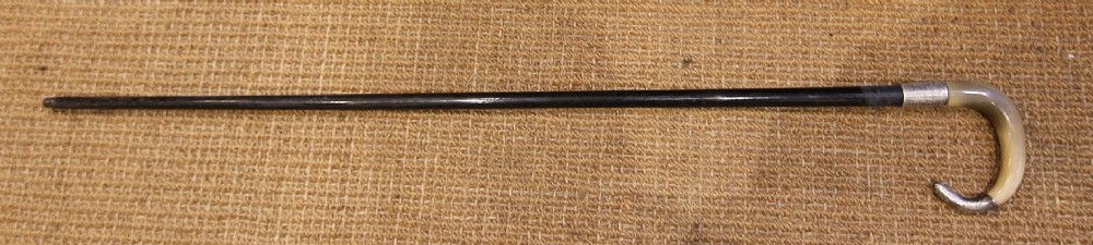 fine 19th century silver topped walking stick or cane