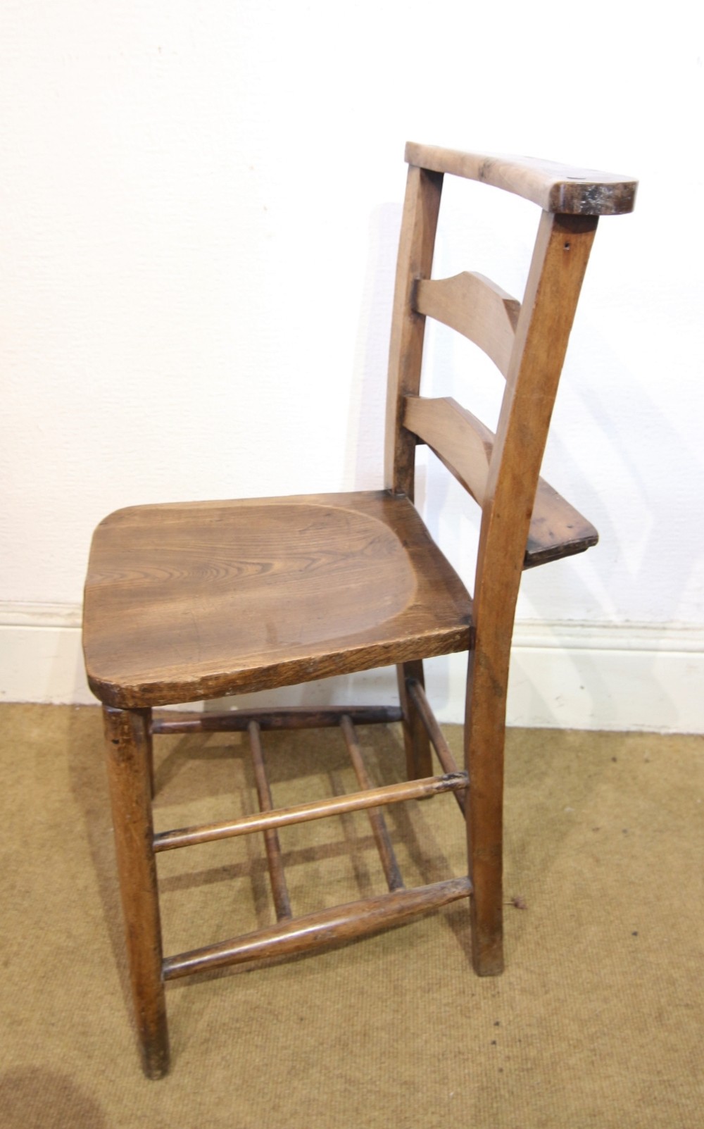 edwardian elm chapel chair