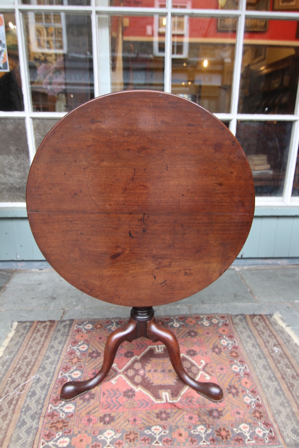 georgian mahogany tripod table plumb mahogany