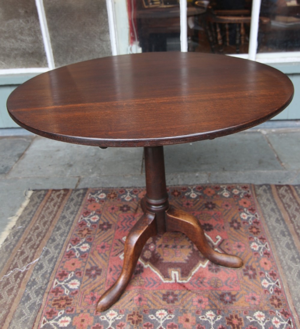 late georgian oak tripod table