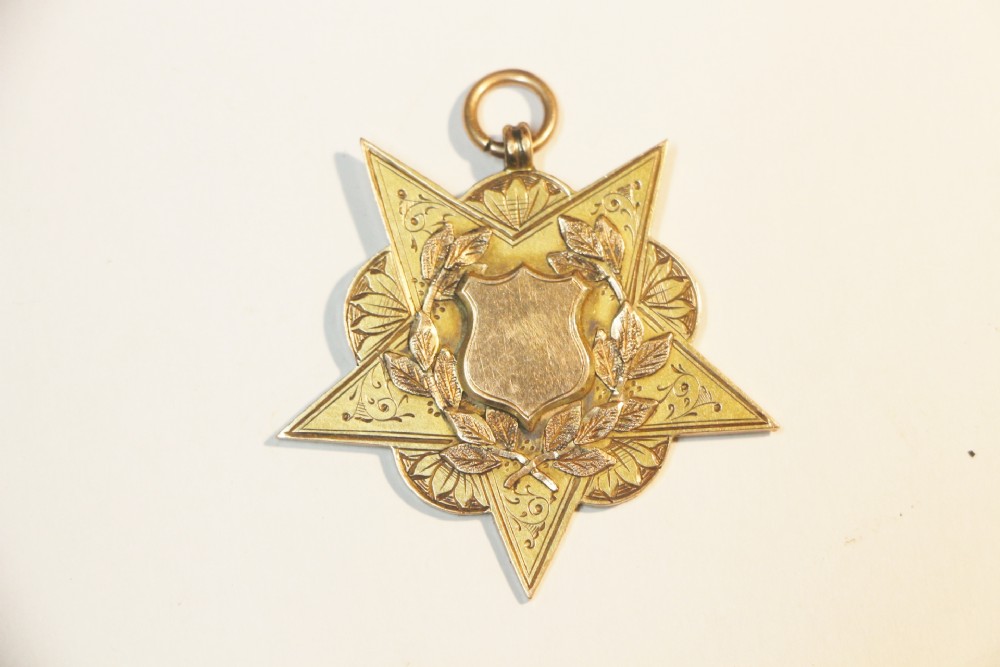 large 9ct gold masonic medal