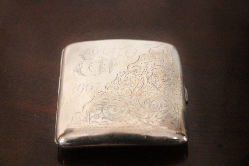 sterling silver cigarette case
