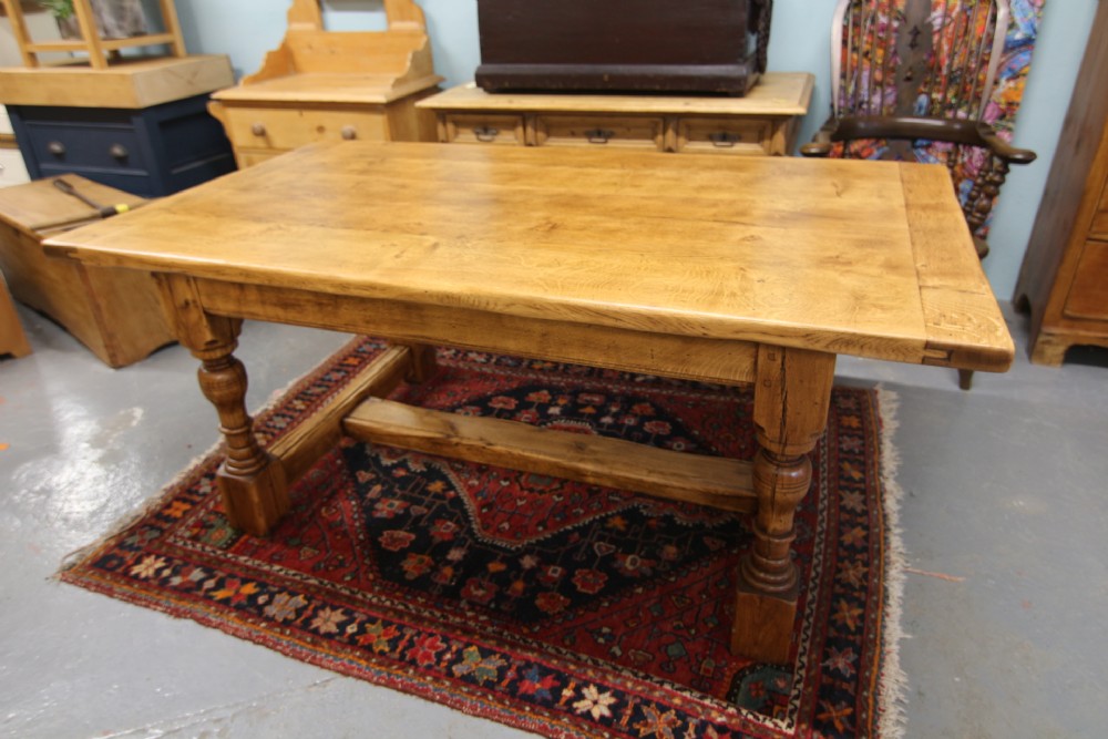 golden oak 68 seater refectory table