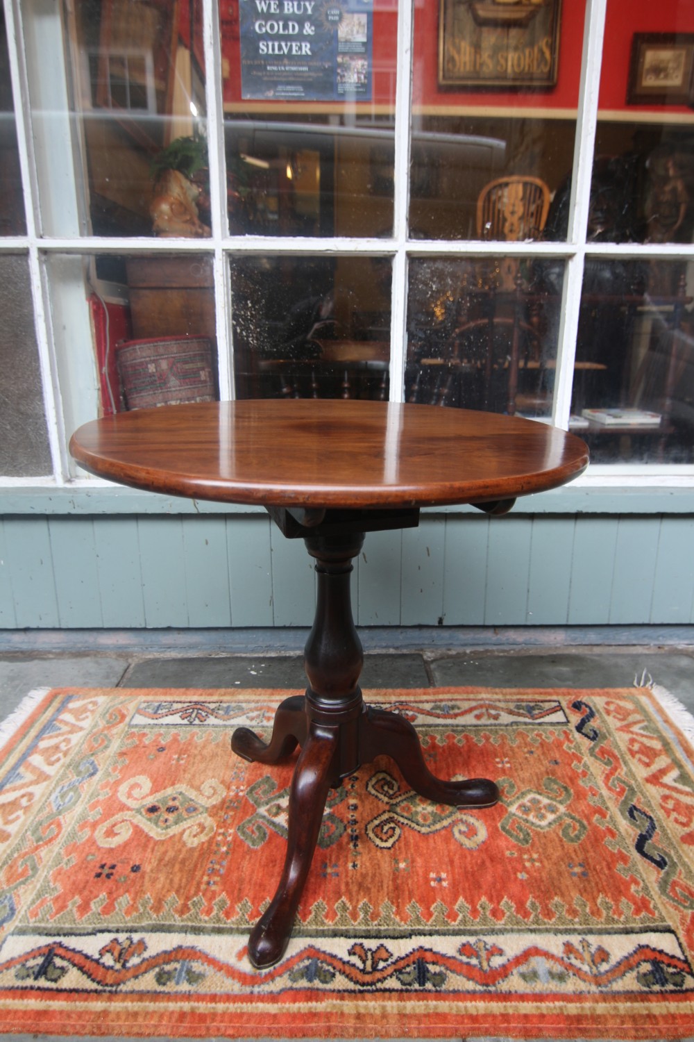 18th century one piece top bird cage tripod table