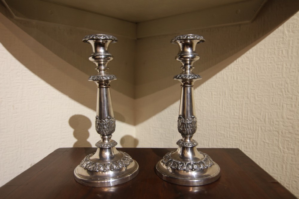 best quality sheffield silver plate candlesticks