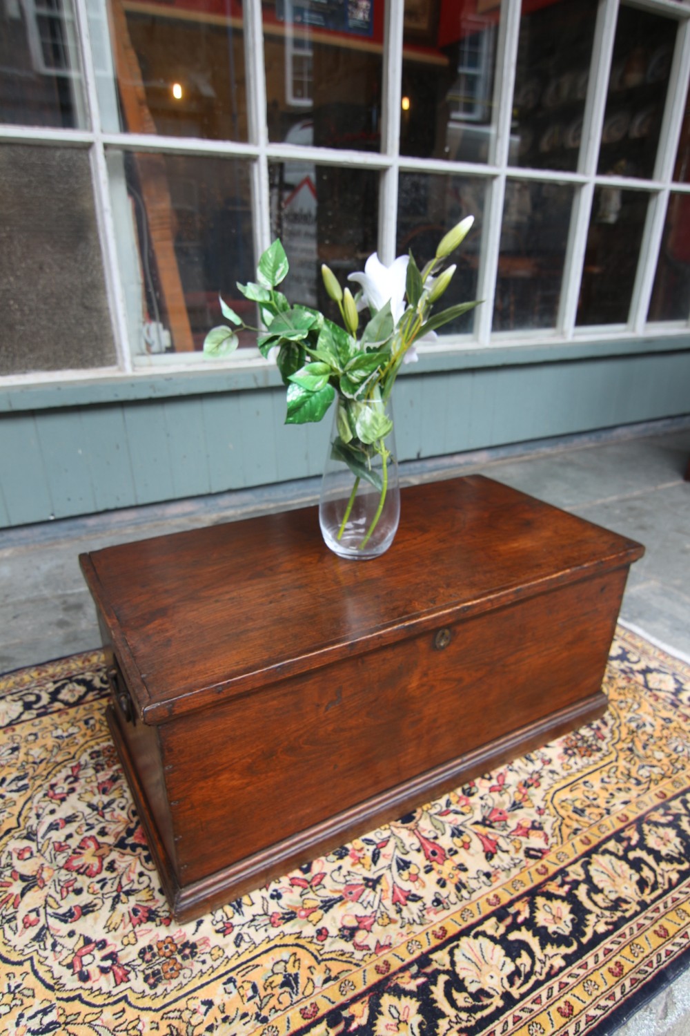 early 19th century elm blanket chest