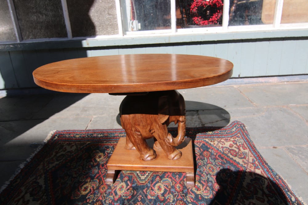 solid teak elephant coffee table