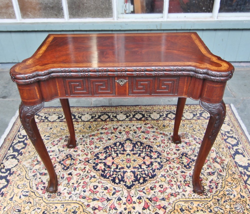 fine irish mahogany games table