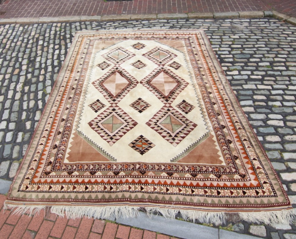 large heavy hand woven romanshad carpet