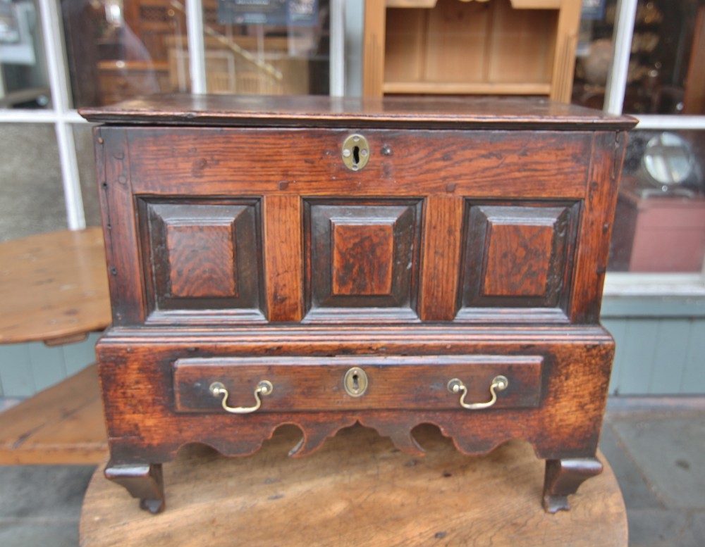 18th century welsh oak coffer bach
